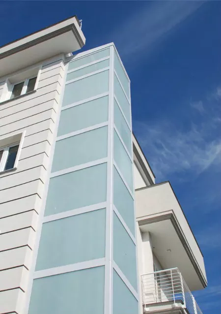House with Outside View of the Elevator Passage